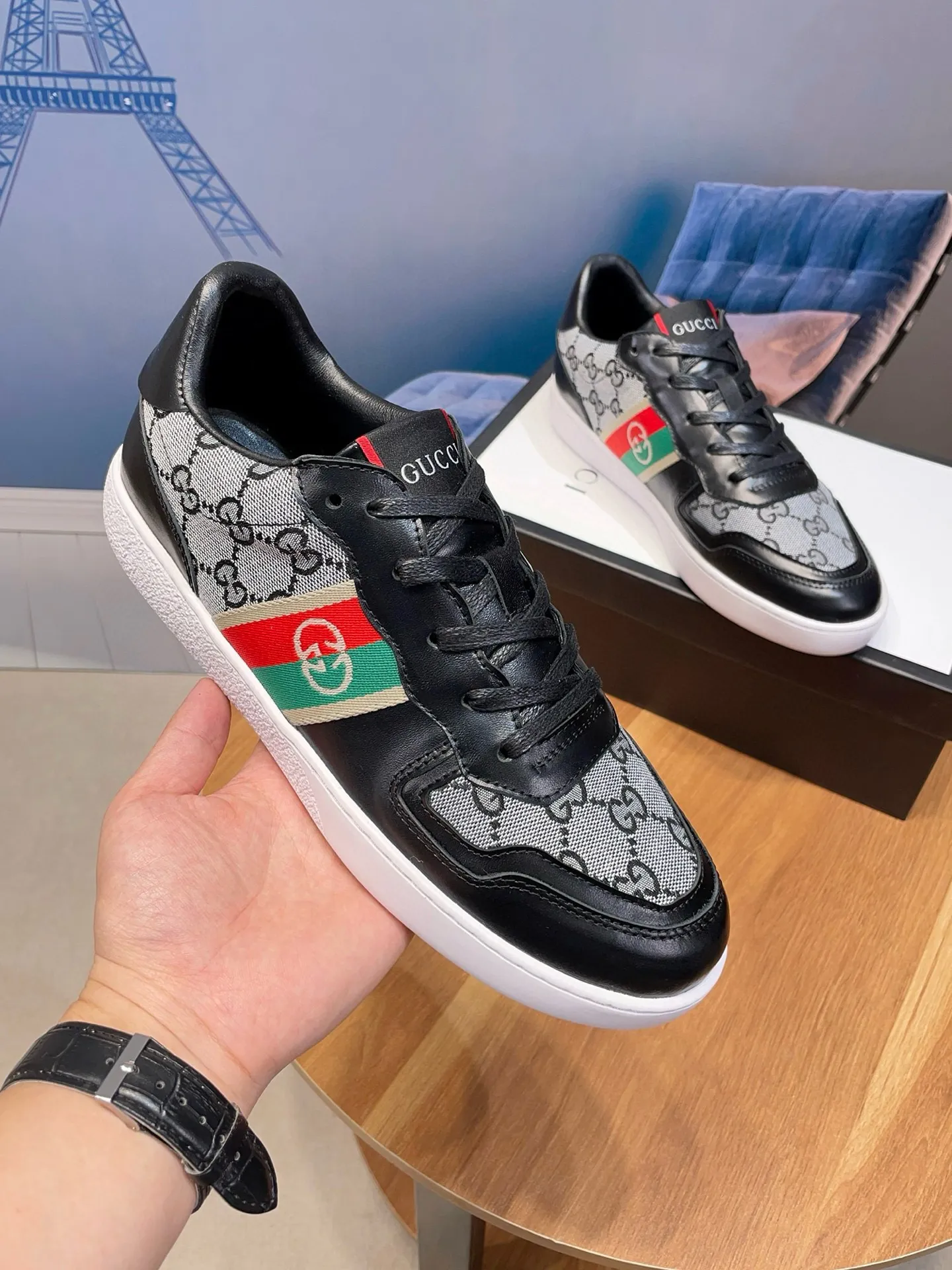 Men's clothing and shoes: 380💰New styles are here again! [Gucci Sports Men's Shoes] Gucci fashionable casual men's shoes 🇨🇳Original 1:1 mold, new model debuts first 💯Not high-profile but avant-garde, simple, low-key and fashionable, super versatile style 🌿Made of original cowhide with cloth ➕Sheepskin lining🎋The version is comfortable on the feet, first-class workmanship 🍍Size 38-44, (customized 45)